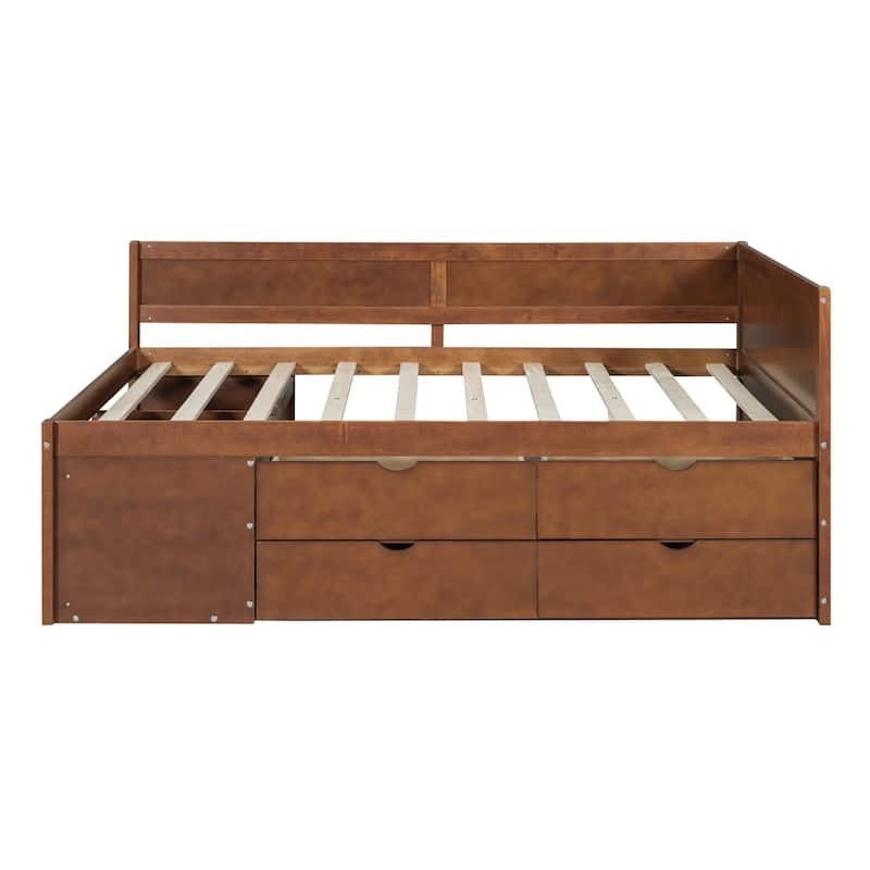 Daybed with Drawers and Shelves