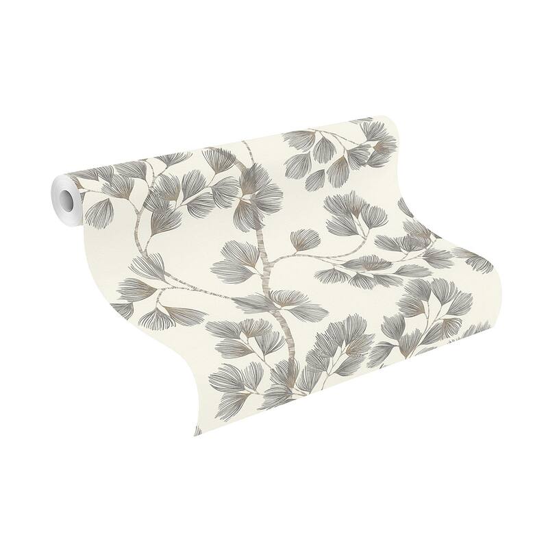 Rasch Newcomb Grey Trailing Branches Wallpaper