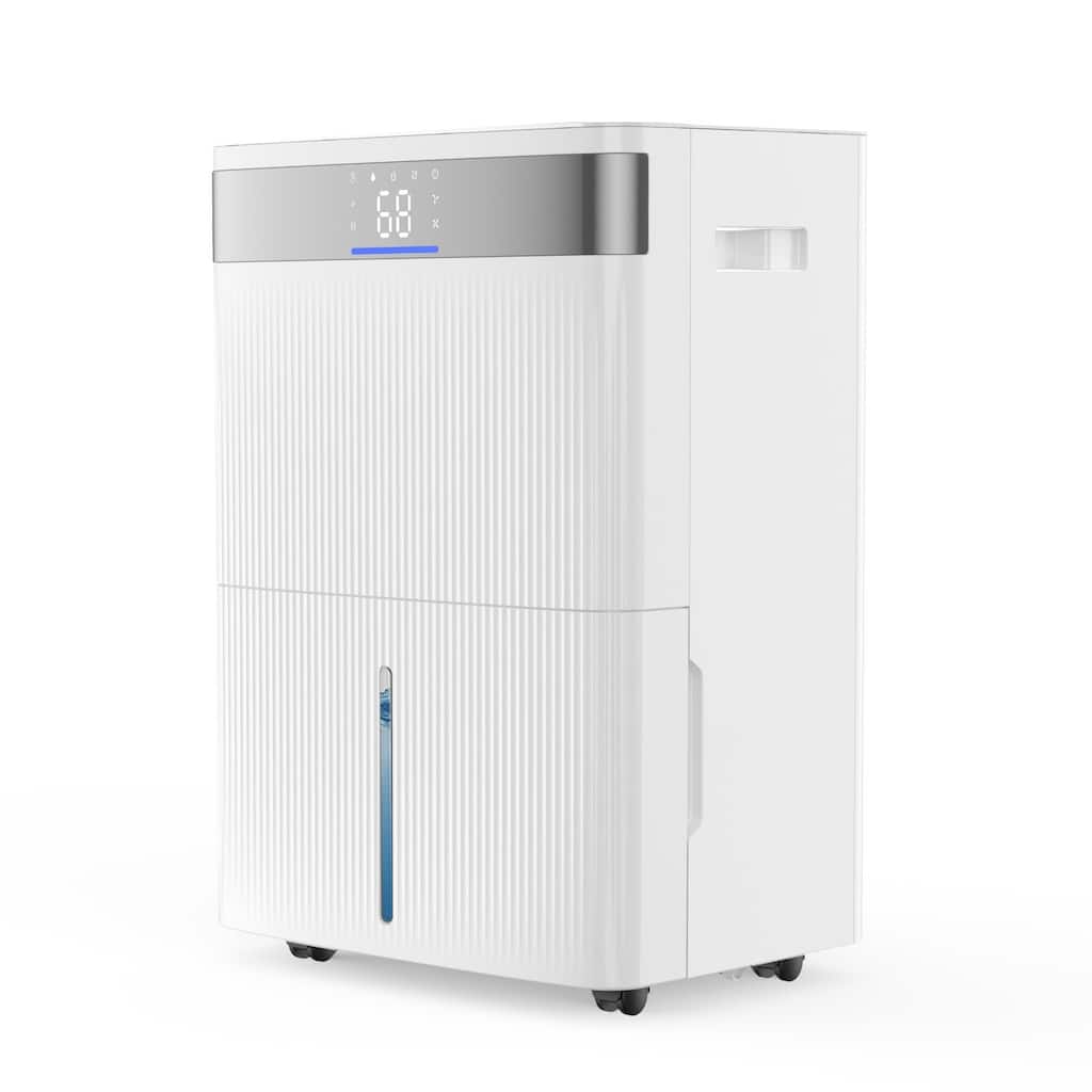 Smart 80-Pint Dehumidifier with Auto Sleep and Continuous Modes Low Noise and LED Display - 80 Pints