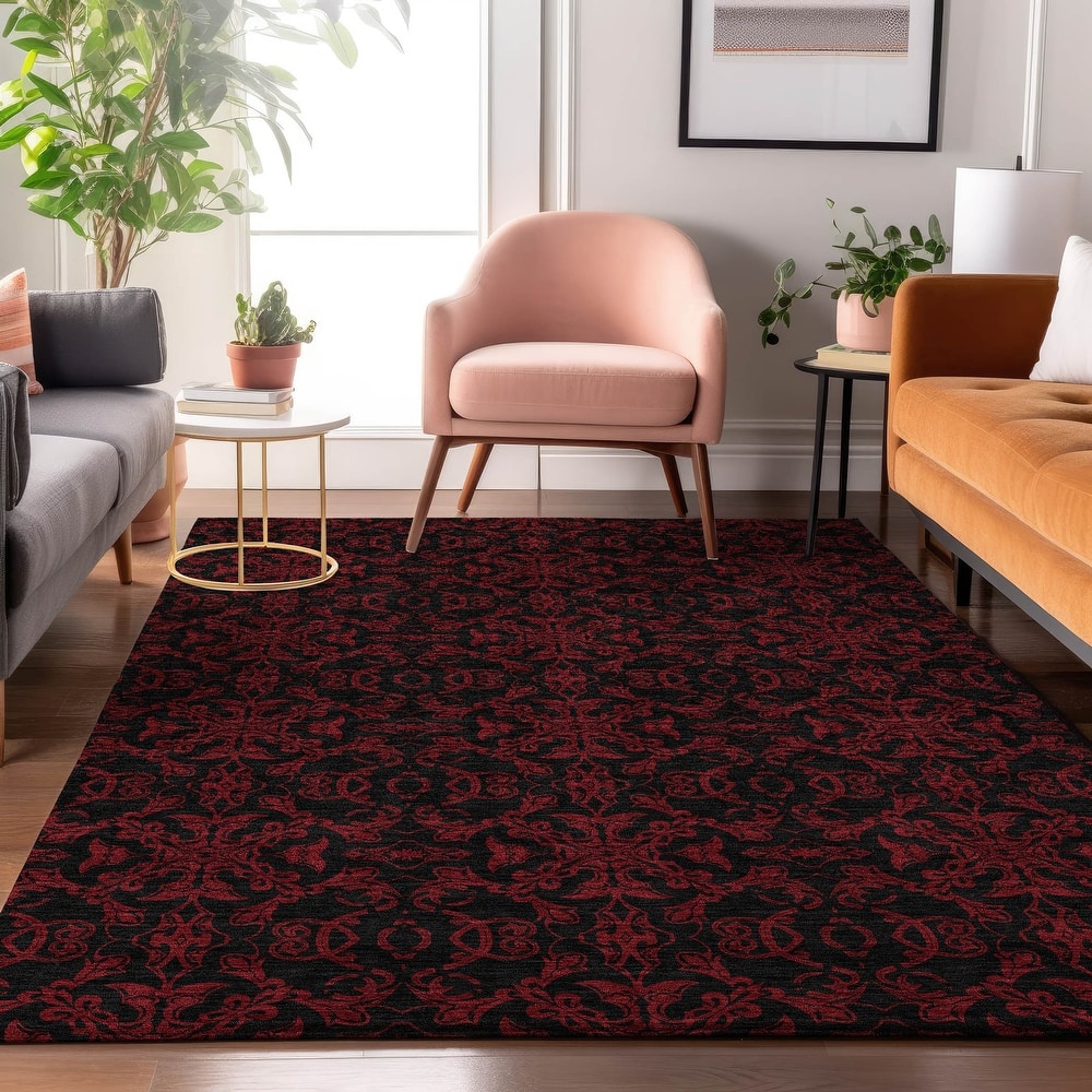 Premium Washable Super Soft Dark Traditional Mayfield Rug