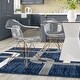 preview thumbnail 12 of 24, Set of 2 Plastic Eiffel Molded Shell Retro Dining Chairs Accent For Living Room Kitchen Chrome Desk Designer Office
