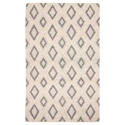ECARPETGALLERY Braid weave Sienna Cream Wool Rug - 5'1 x 8'1