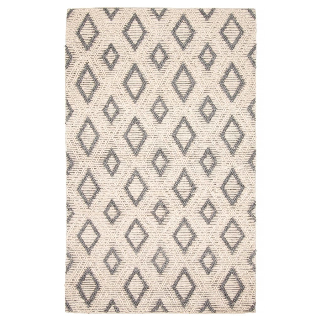 ECARPETGALLERY Braid weave Sienna Cream Wool Rug - 5'1 x 8'1
