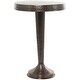 preview thumbnail 76 of 168, Silver or Bronze Metal Hammered Side End Accent Table with Hourglass Shape