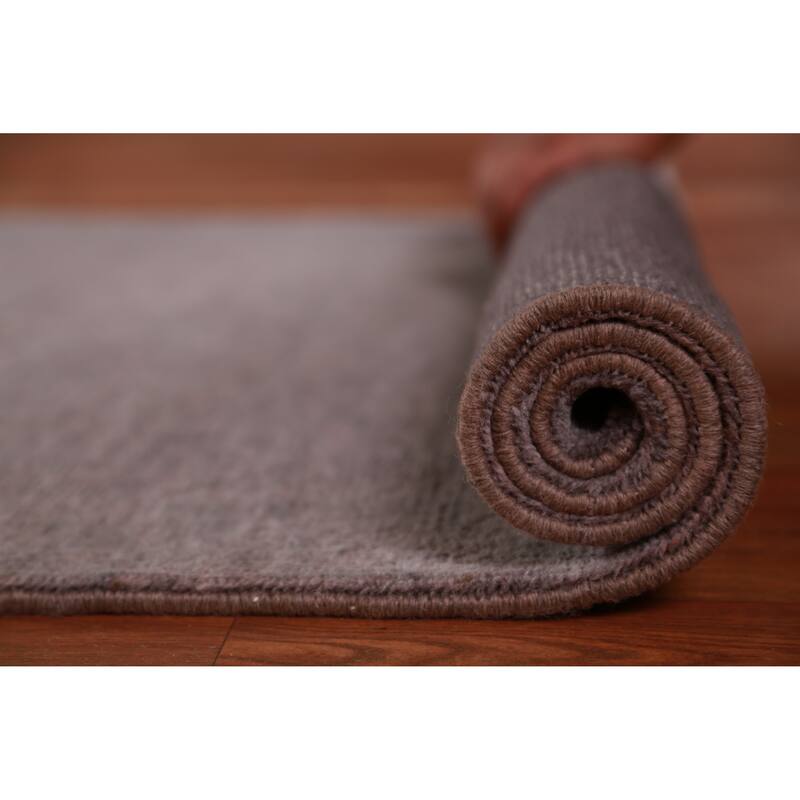 Hand Knotted Oriental 100% Wool Carpet Modern Solid Purples Gabbeh Runner Rug - 10' 2'' X 3' 0''