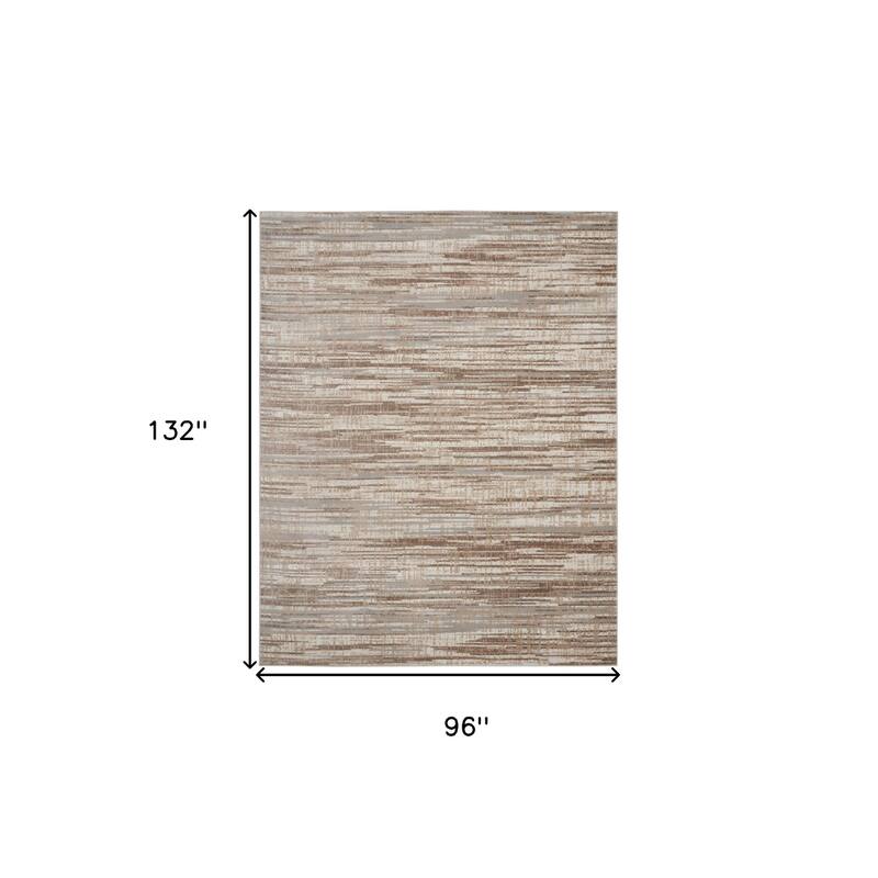 Buke Power Loomed Abstract Modern Non Skid Stain Resistant Area Rug By HomeRoots - 132' X '96' X '0.25