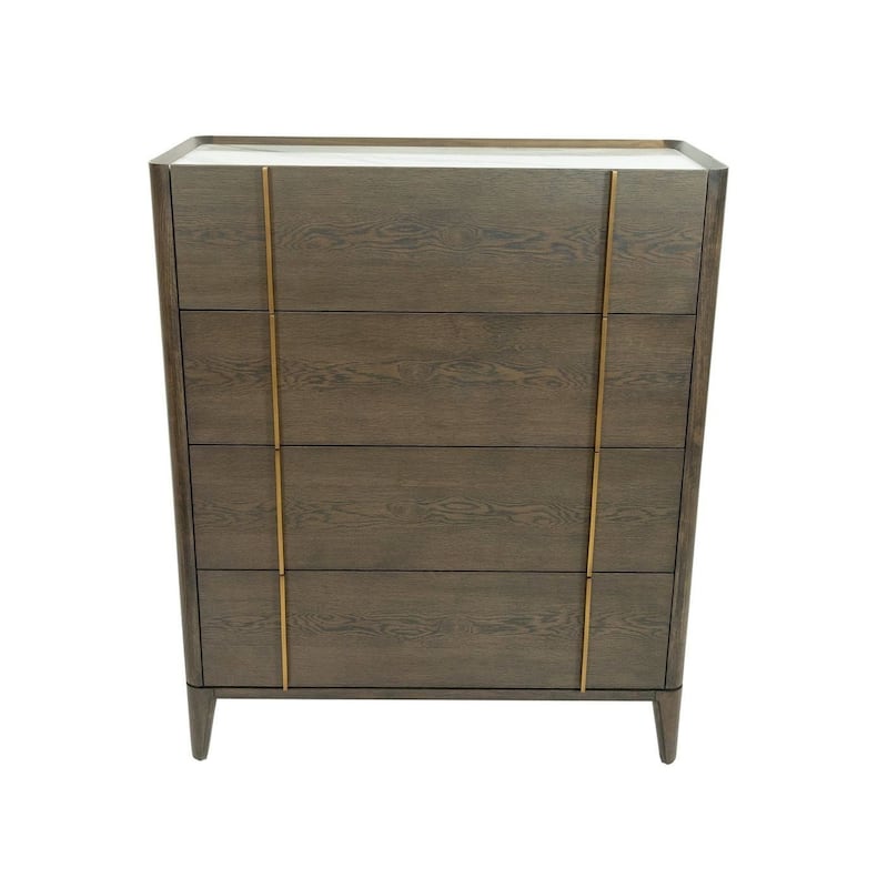 Modrest Oakley Mid-Century Dark Brown Chest