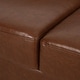 preview thumbnail 37 of 38, Drury Channel Stitch Faux Leather Sofa with Nailhead Trim by Christopher Knight Home - 83.00" L x 32.50" W x 27.00" H