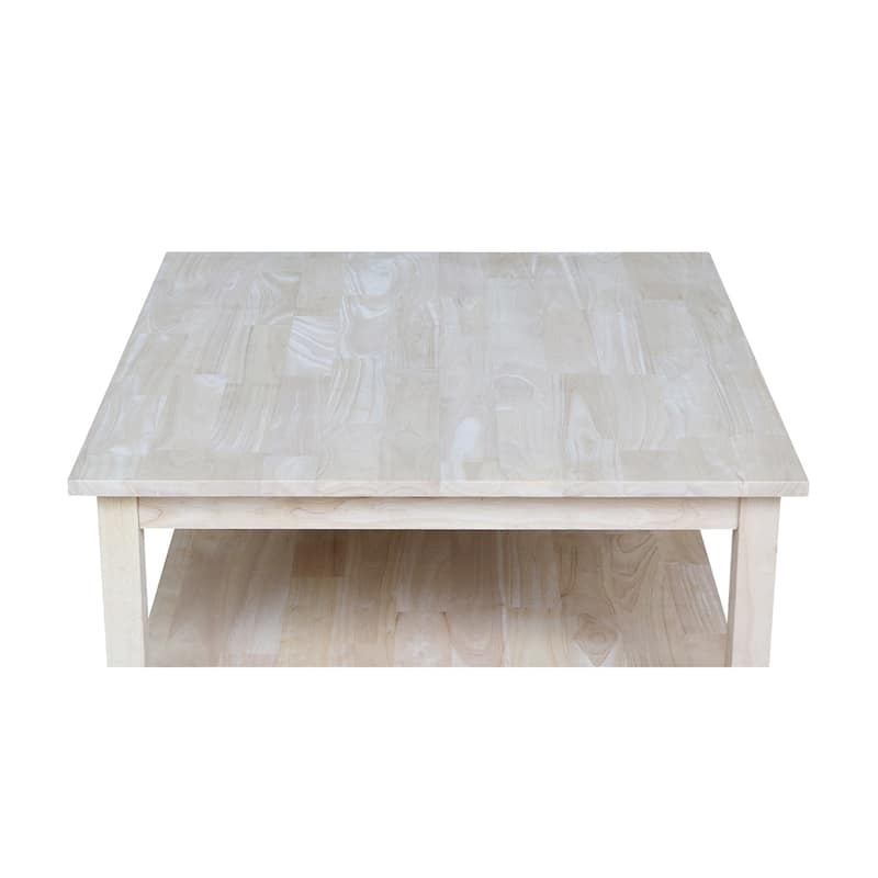 Copper Grove Chrysotome Square Unfinished Solid Parawood Coffee Table