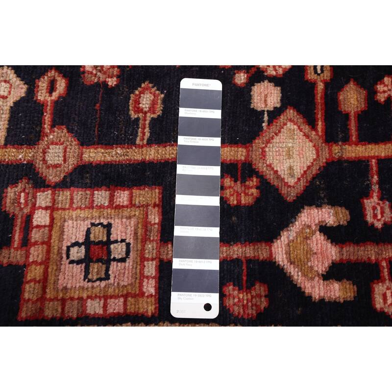 ECARPETGALLERY Hand-knotted Andelz Dark Navy Wool Rug - 3'7 x 9'9