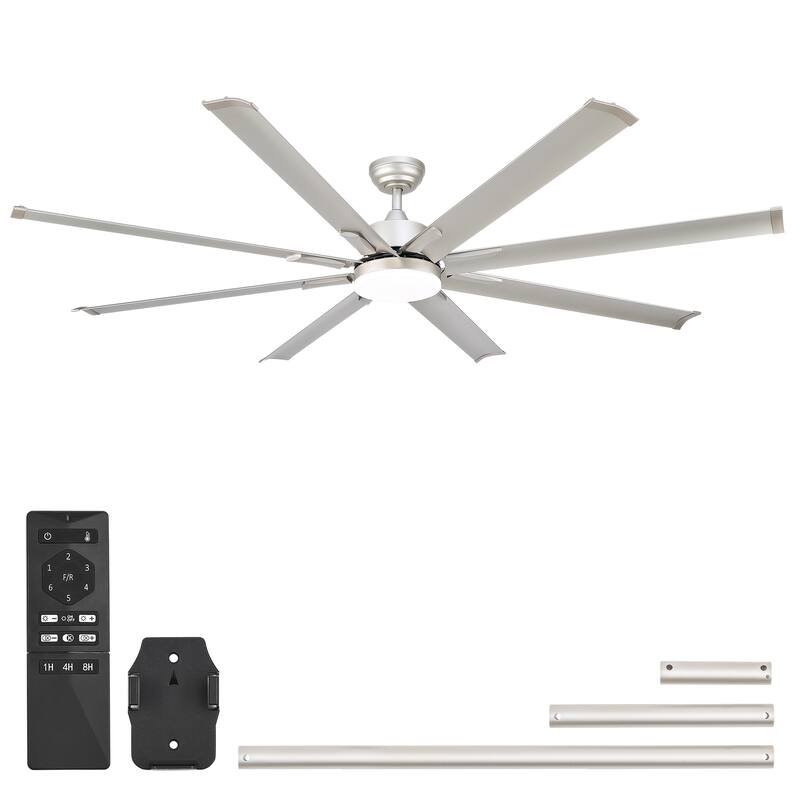 CO-Z 72" 6 - Blade Aluminum LED Ceiling Fan with Dimmable Light and Remote for Great Room