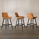 preview thumbnail 96 of 103, LUE BONA Modern Industrial Counter Stools Faux Leather Upholstered Counter Height Bar tools with Back