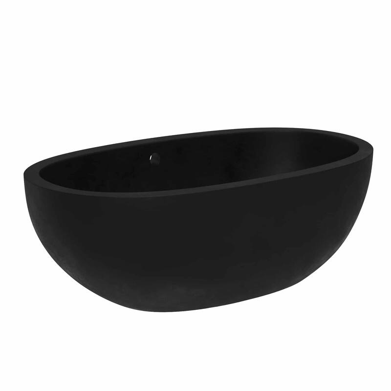 Avalon NativeStone Freestanding Soaking Tub - 62" - Charcoal