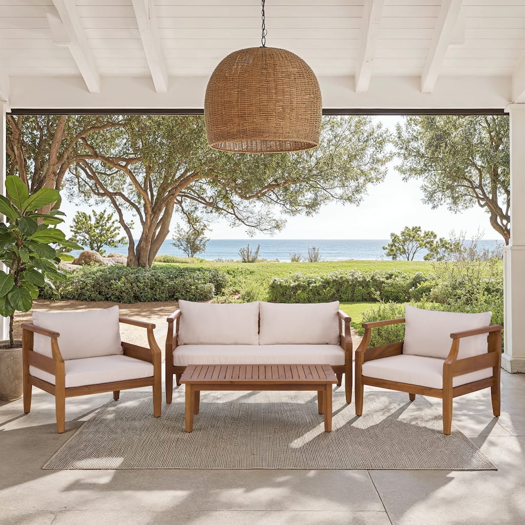 Safavieh Outdoor Living Alta 4-Piece Set - 56"W x 29"D x 26"H