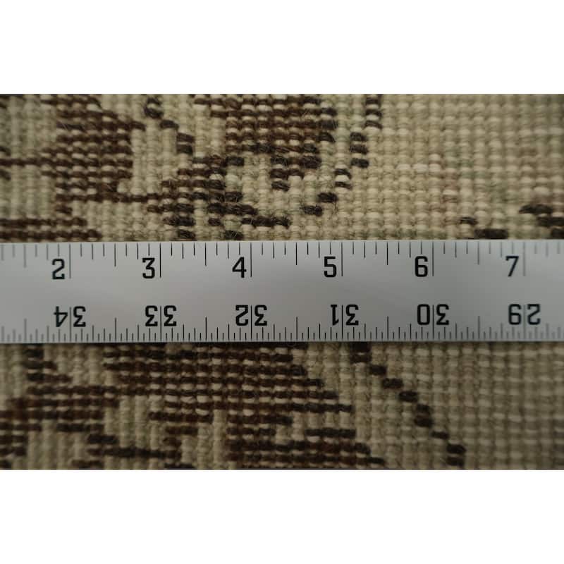 Hand Knotted Oriental 100% Wool Carpet Transitional Floral Beige & Ivories Anatolian Area Rug - 7' 0'' X 3' 11''