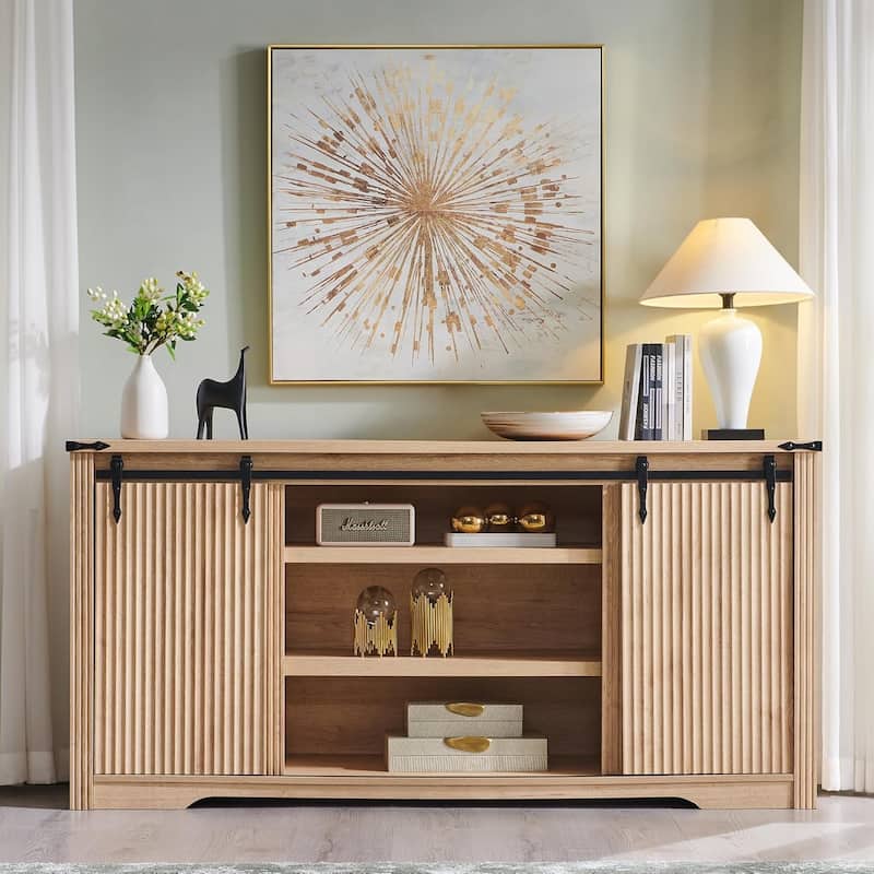 Modern TV Stand, Entertainment Center for TV Up to 75" for Living Room