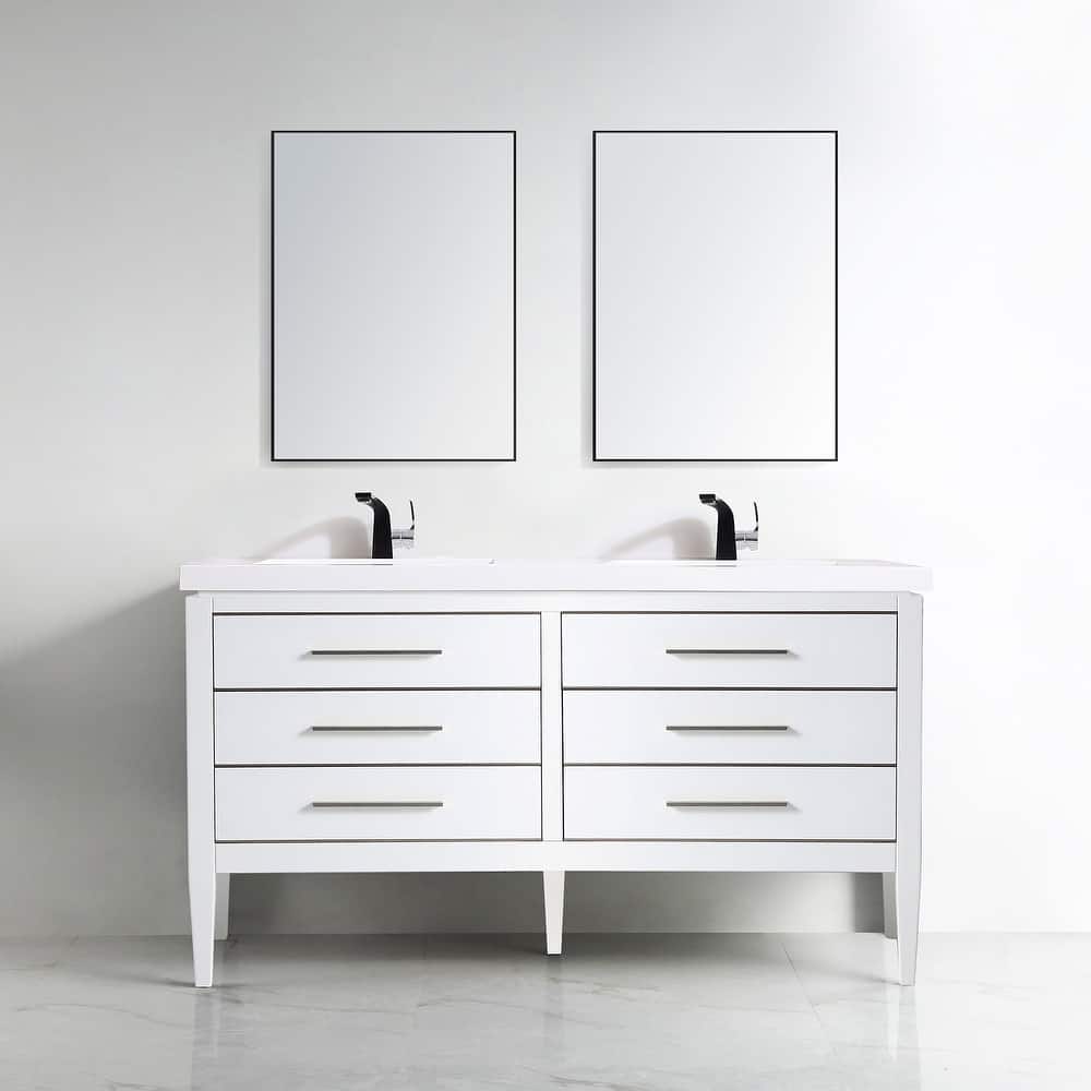 Ayer 60" Double Bathroom Vanity Set