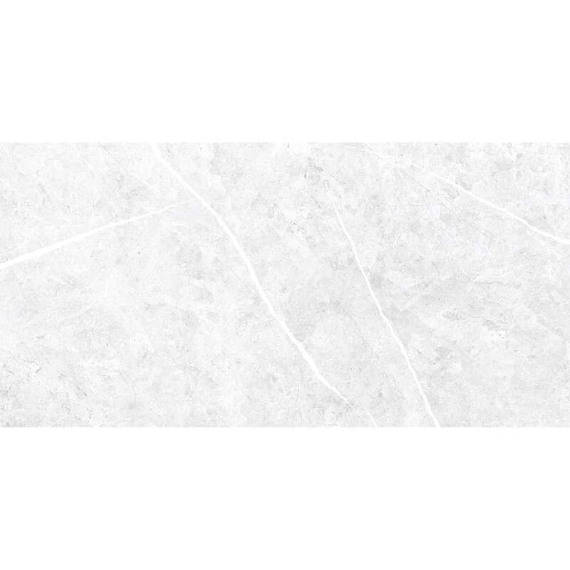 The Tile Life Opera 12x24 White Glossy Porcelain Floor & Wall Tile