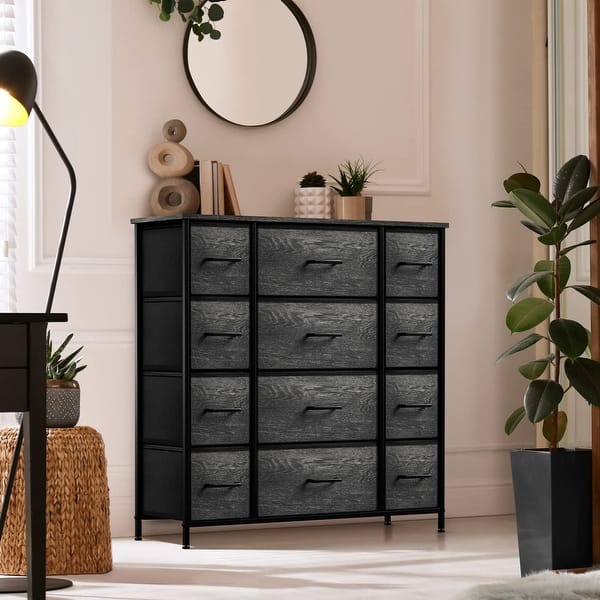 Sorbus Extra Large Chest of 12 Drawers Dresser (Faux Wood - Black) - Bed Bath & Beyond - 36778647 Sorbus Extra Large Chest of 12 Drawers Dresser (Faux Wood - Black) - Bed Bath & Beyond - 36778647