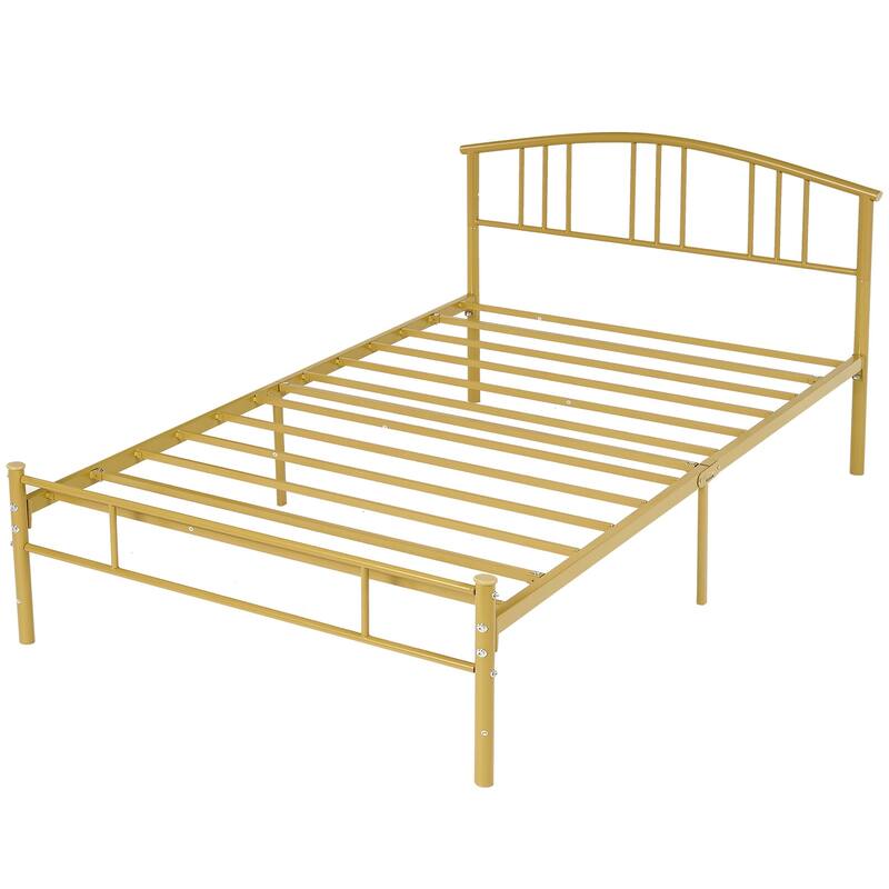 VECELO 2-Pack Twin Kids Beds with Hollow Headboard 37.2" Height Modern Bed Set of 2 Matching Minimalist Children's Bedroom