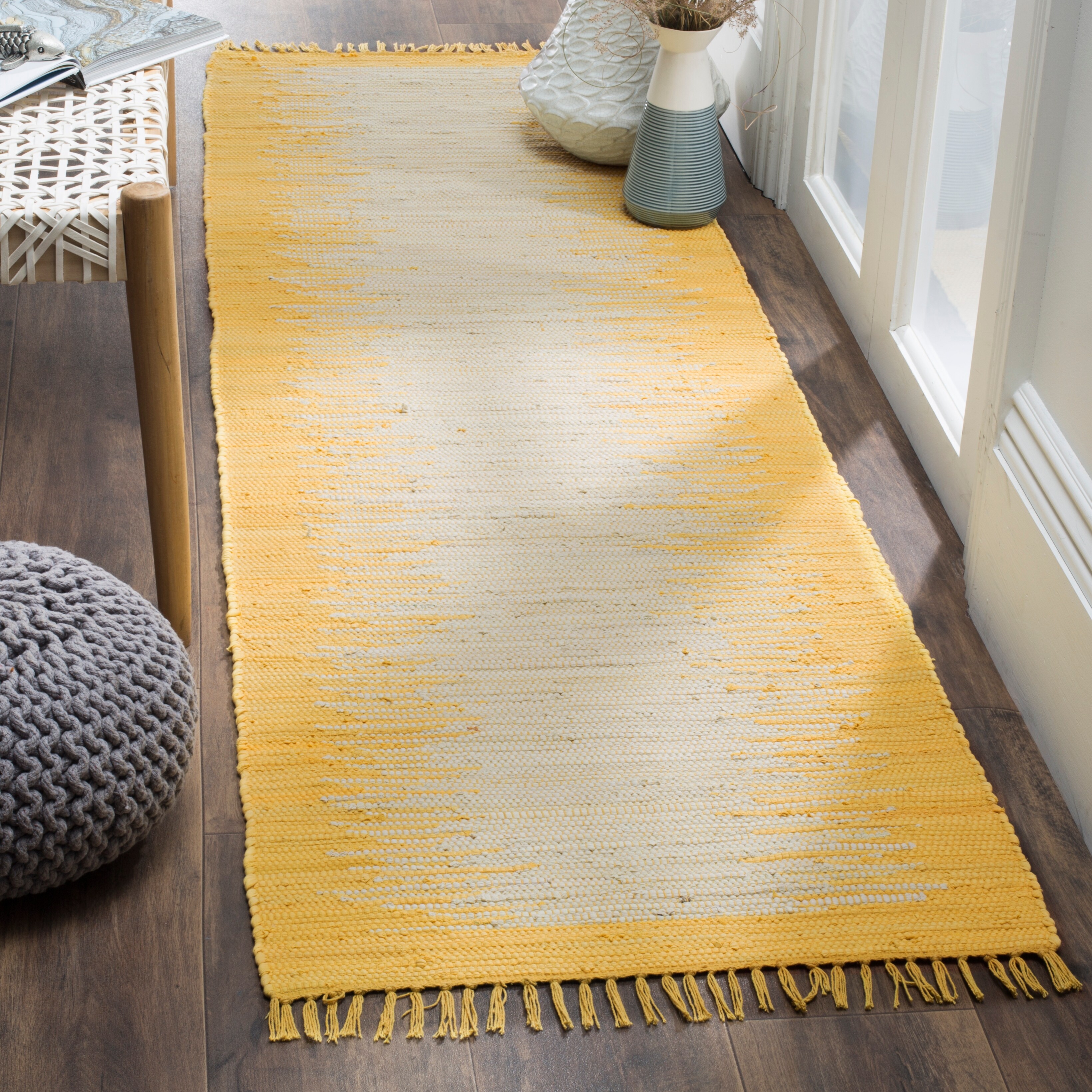 Litchfield Handmade Flatweave Wool/Cotton Area Rug in Cream Langley Street Rug Size: Rectangle 5' x 7'6