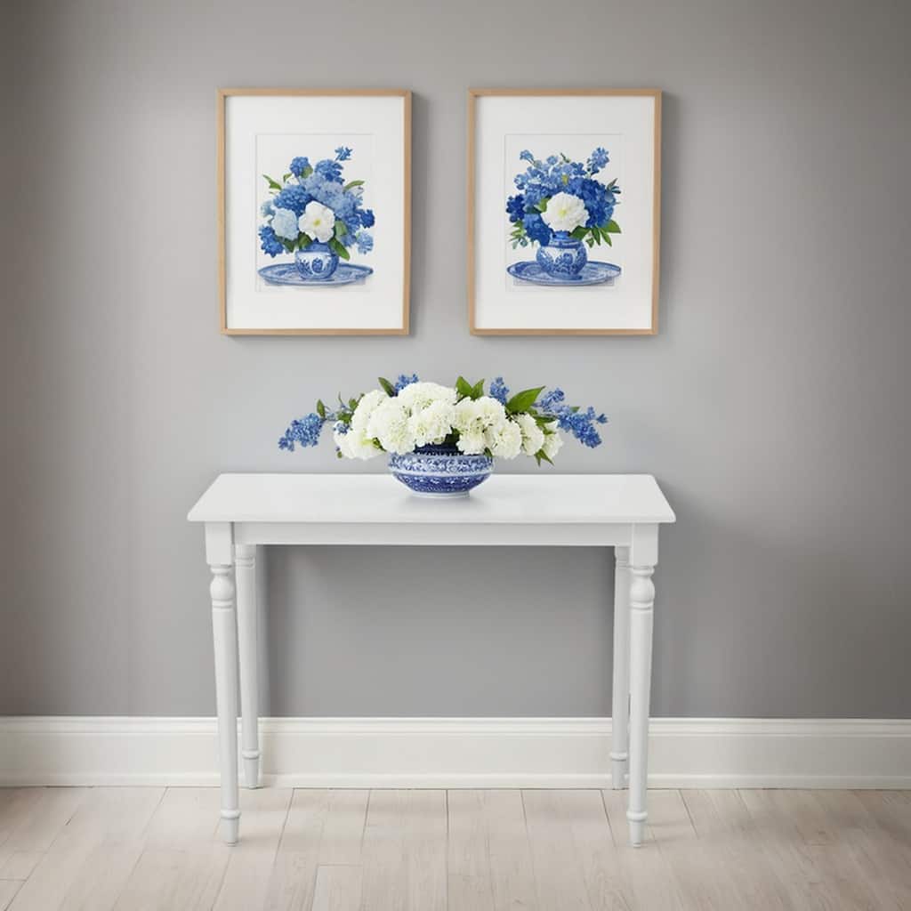 Rectangular Solid Bar Table with Spindle Legs - 48"- White