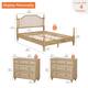 Option A Bed Frame & 2 Nightstands (33.9") -Oak