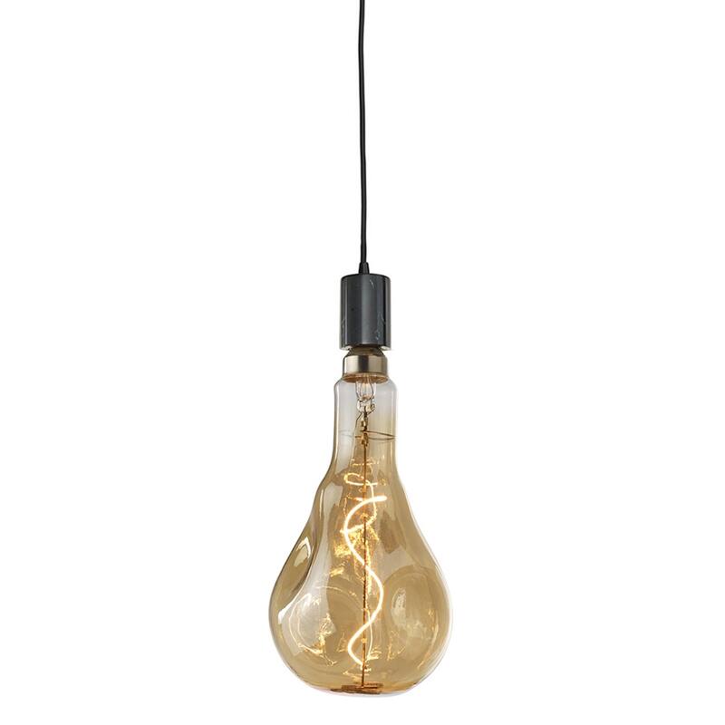 Bulbrite 1-Marble Pendant Socket and Canopy with LED Light Bulb