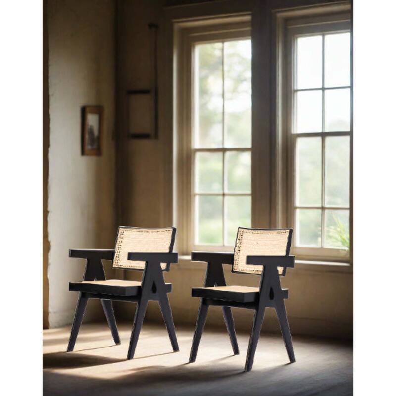 William Cane Arm Chair - Black