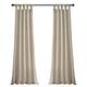 Porch & Den Alsea Burlap Knotted Tab Top Window Curtain Panel Pair