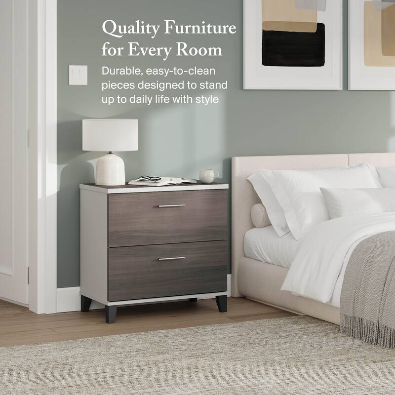 Bush Furniture Somerset 2 Drawer Lateral File Cabinet with Storage
