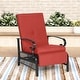 preview thumbnail 18 of 51, Outdoor Cushioned Chaise Lounge Adjustable Patio Reclining Lounge Chair, Recliner Lounge Chair & Bistro Table Set Red
