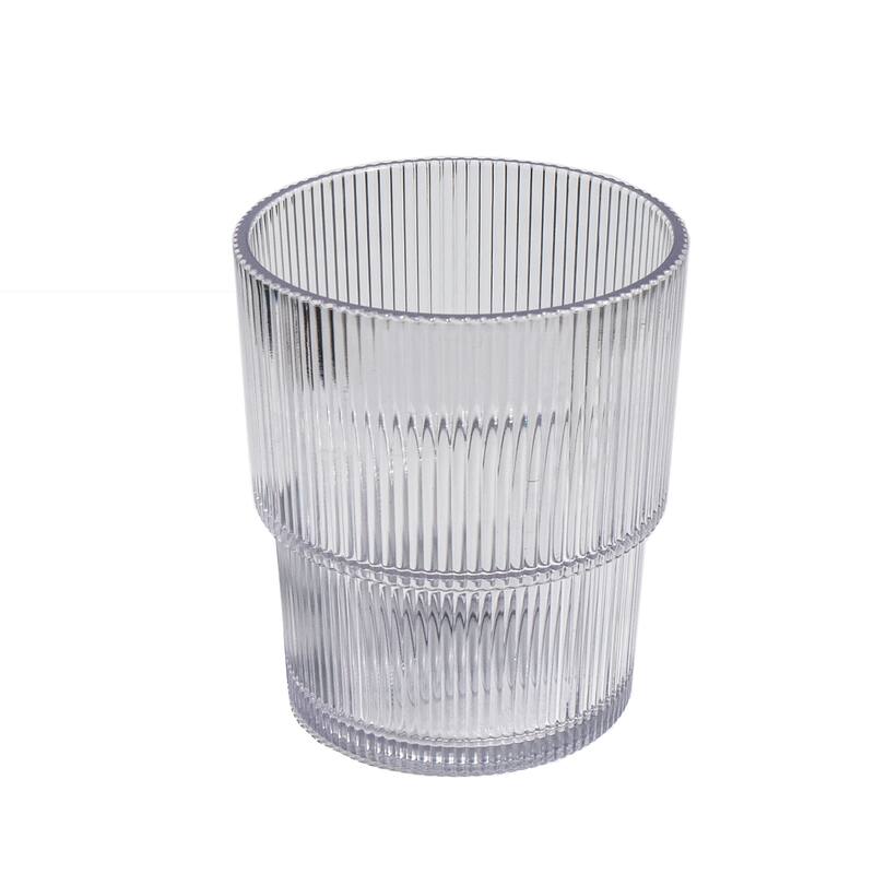 Abode Homewares Fine Ribbed Acrylic Drinking Glass - Set of 6