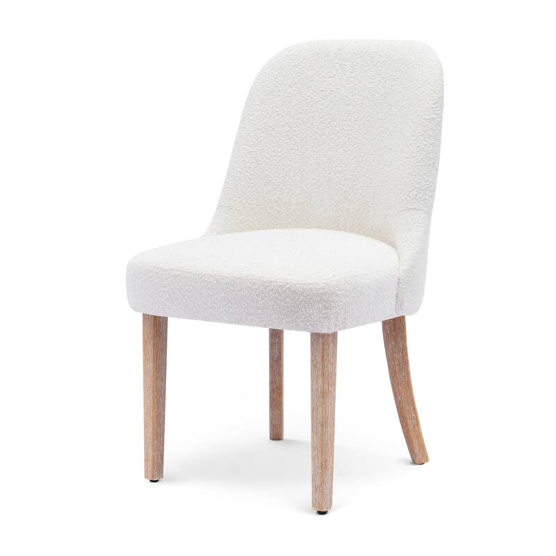 Boucle Polyester Upholstered Side Chair - Water/ Stain Resistant