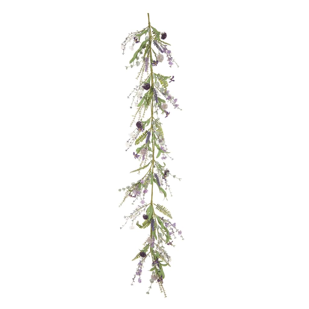 Transpac Foam 60" Multicolor Spring Lavender and Greenery Garland