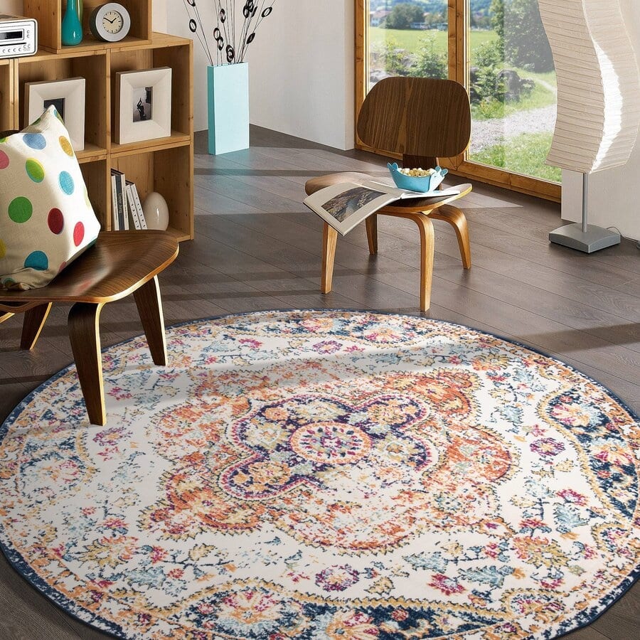 The Curated Nomad Sunset Distressed Vintage Bohemian Rug