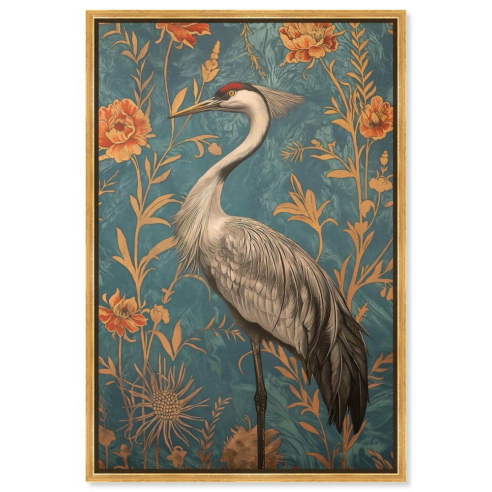 Graceful Grus Gaze Canvas by Art Remedy
