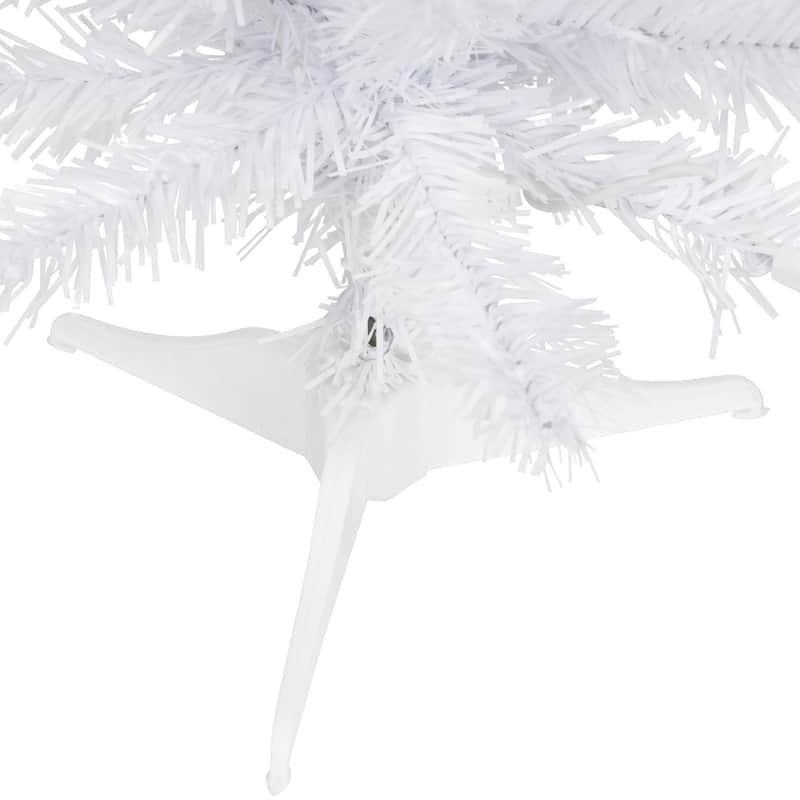 2' Woodbury White Pine Slim Artificial Christmas Tree, Blue Lights - 2 Foot