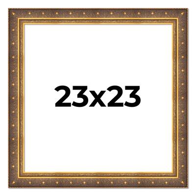 23x23 Frame Vintage Gold Solid Wood Picture Frame | 2.5 Inch Moulding