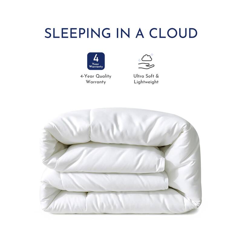 Highland Feather All Season Down Alternative Comforter Soft Duvet Insert with Corner Ties - Twin