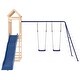 preview thumbnail 15 of 19, vidaXL Swing Set Outdoor Backyard Wooden Playground Equipment for Kids Age 3-8