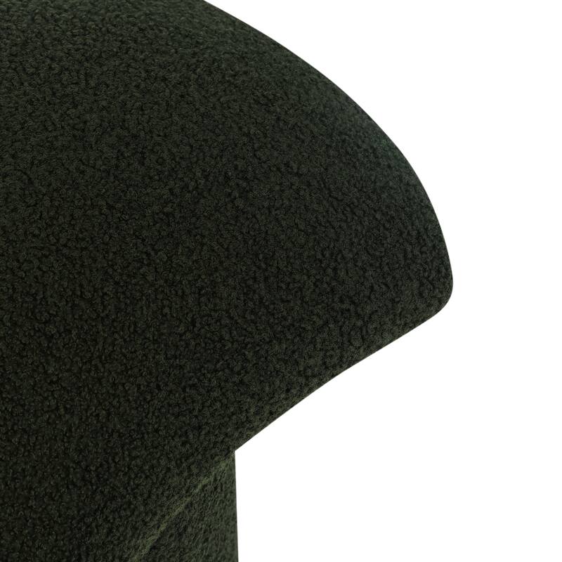 Adeco Boucle Ottoman Footrest Bench for Living Room