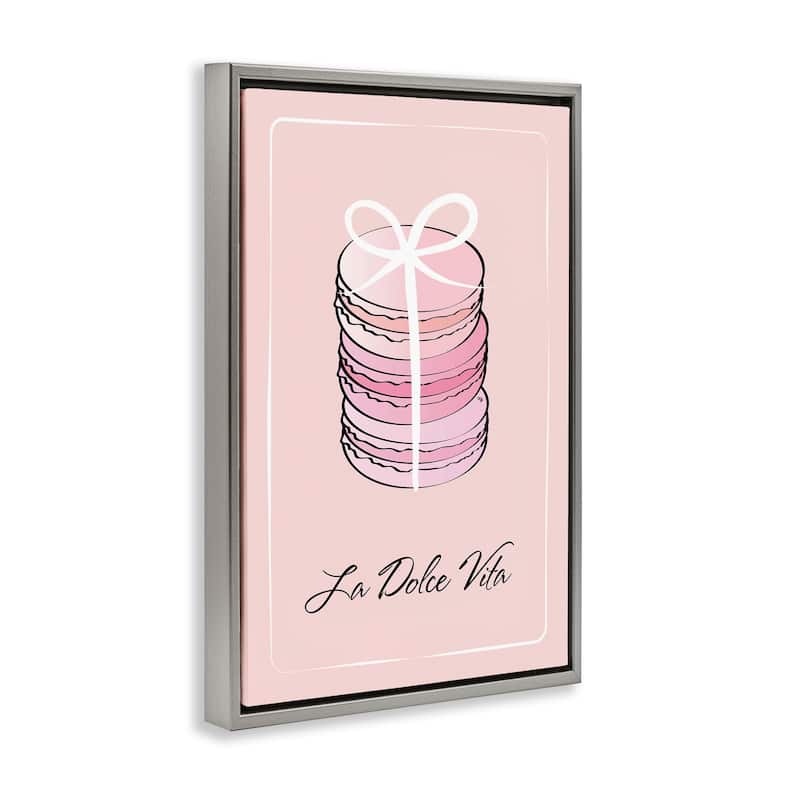 Stupell Life Is Beautiful French Dessert Framed Floater Canvas Wall Art Design By Martina Pavlova