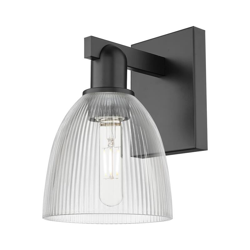 Innovations Lighting 716-1W-11-6 Castile Sconce Castile 11" Tall Wall - Matte Black / Clear