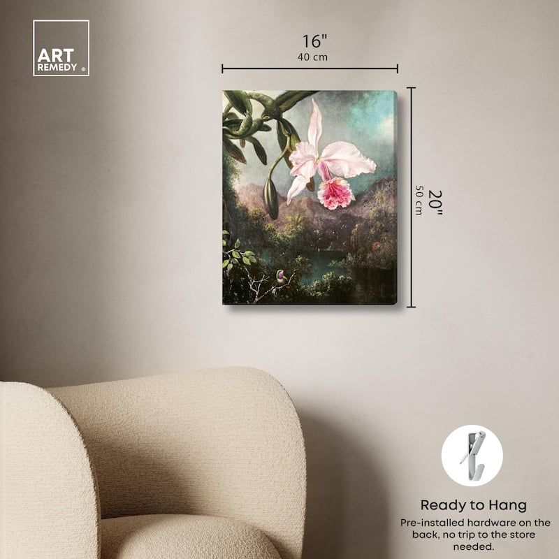 Orchid Blossoms 1873 Canvas by Art Remedy, Gallery Wrapped