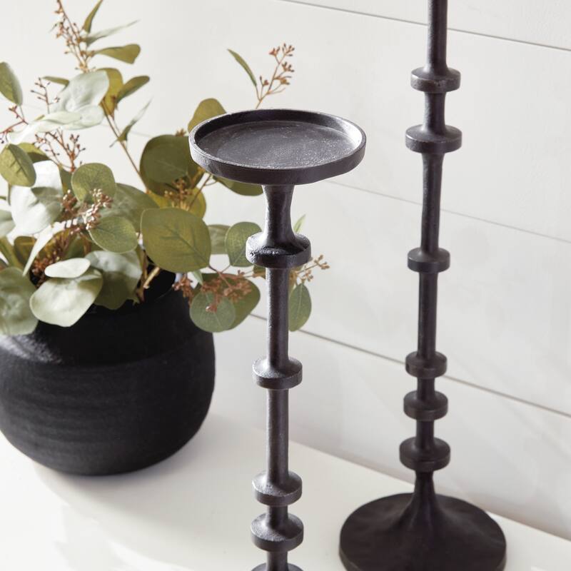 Abacus Candle Stands, Set Of 3 - N/A