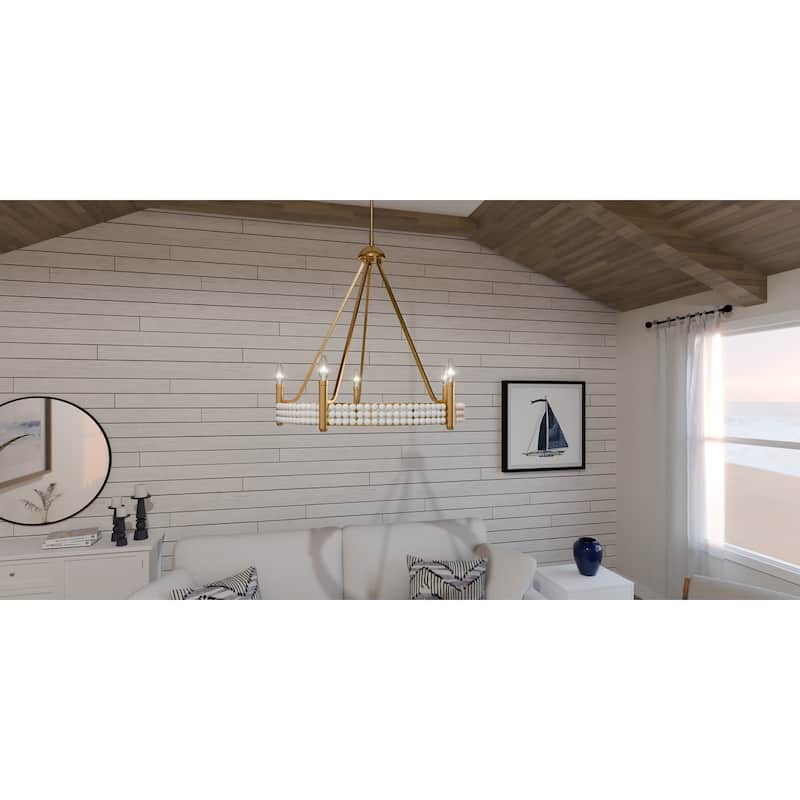 Molly 5-Light Brushed Gold Chandelier