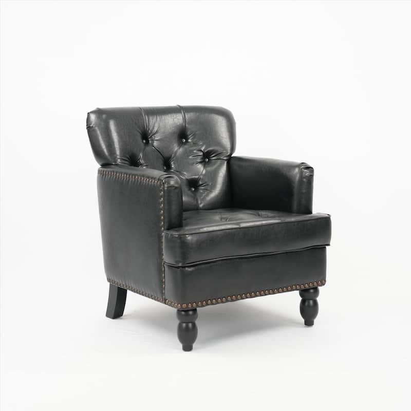 PU Upholstered Club Chair with Hardwood Frame