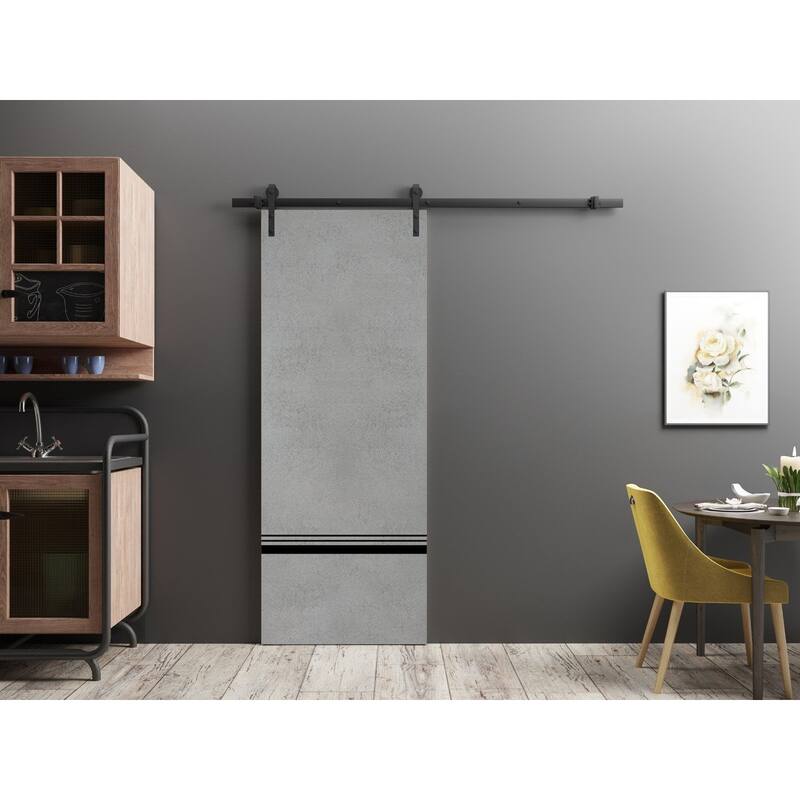 Double Bi-fold Doors Planum 0011 Concrete with Sturdy Tracks