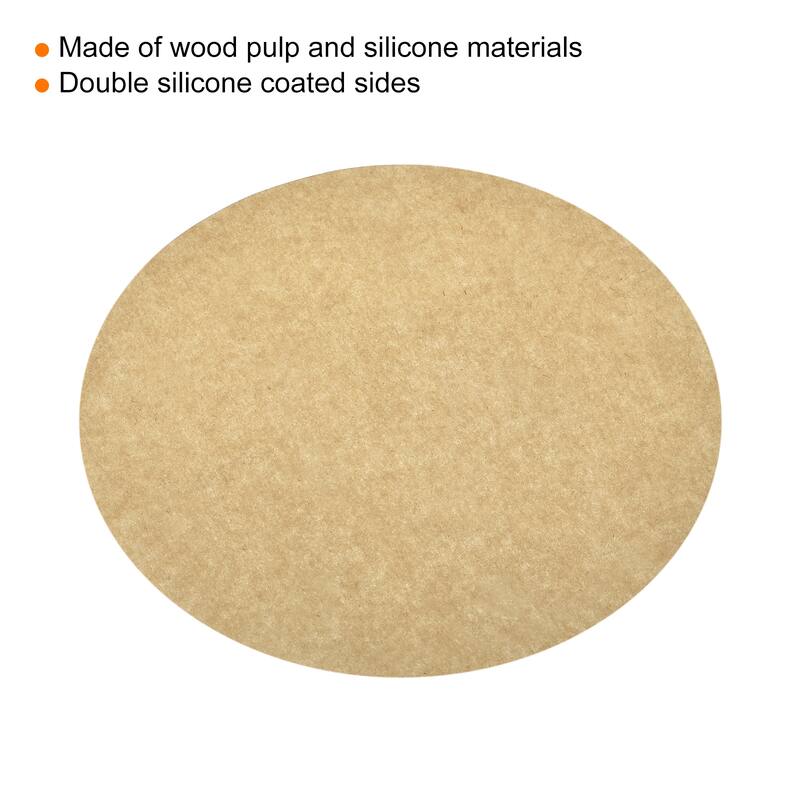 8 inch Parchment Paper Rounds Set of 100 Non Stick Baking Parchment Circle Brown